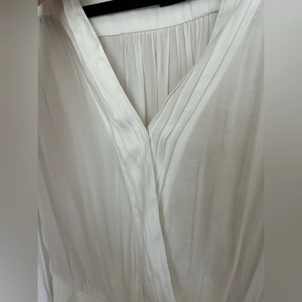 Rachel Roy White Cropped Wrap Blouse - Picture 6 of 7